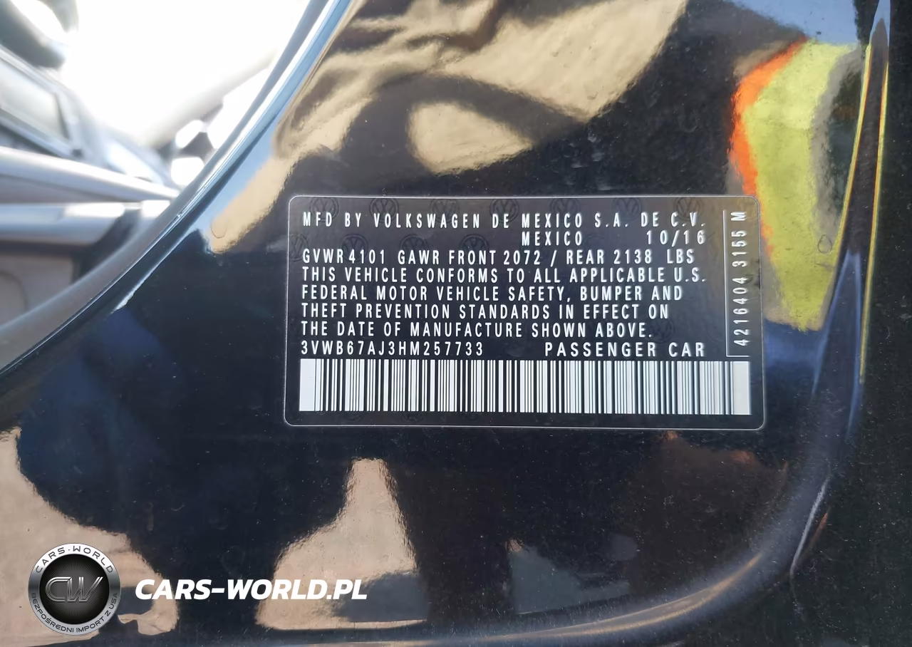 2017 Volkswagen Jetta 1.4T Se VIN:3VWB67AJ3HM257733 - 9