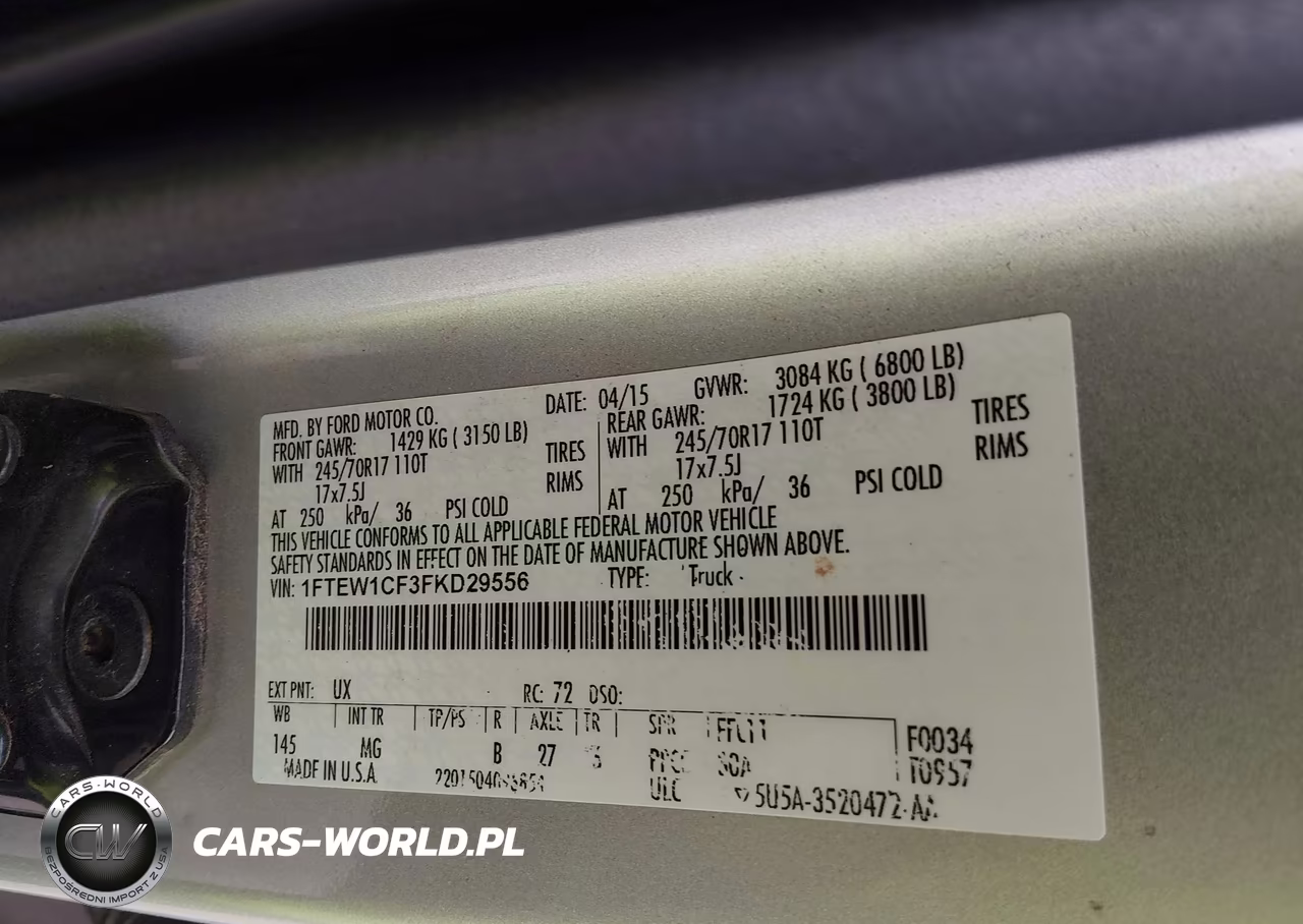 2015 Ford F-150 Xlt VIN:1FTEW1CF3FKD29556 - 9