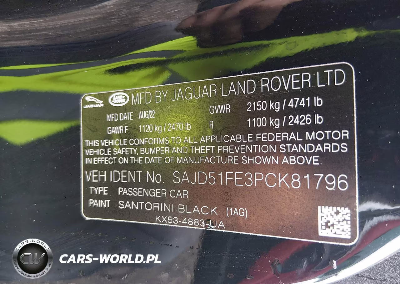 2023 Jaguar F-Type R Awd Automatic VIN:SAJD51FE3PCK81796 - 9