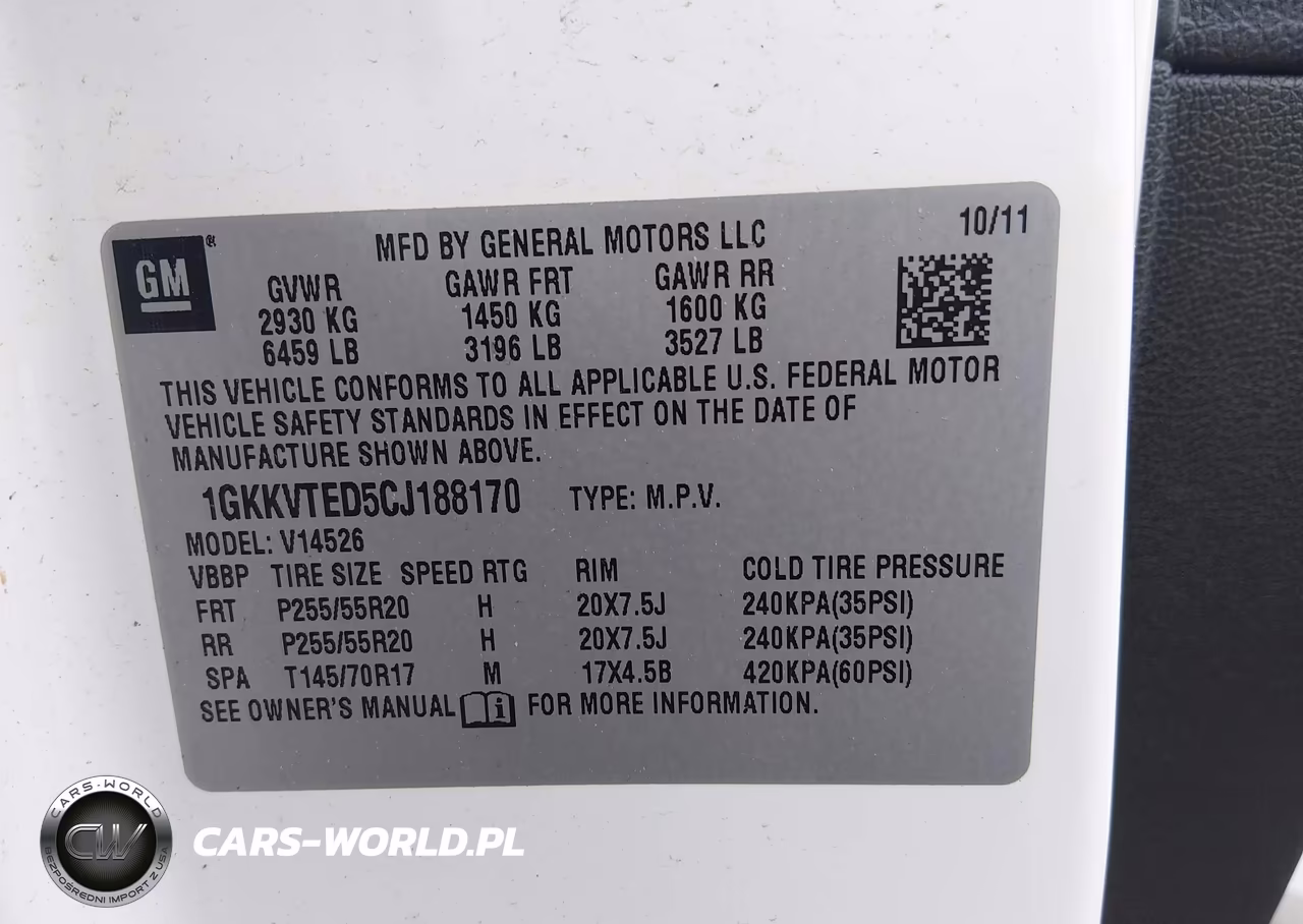 2012 GMC Acadia Denali VIN:1GKKVTED5CJ188170 - 9