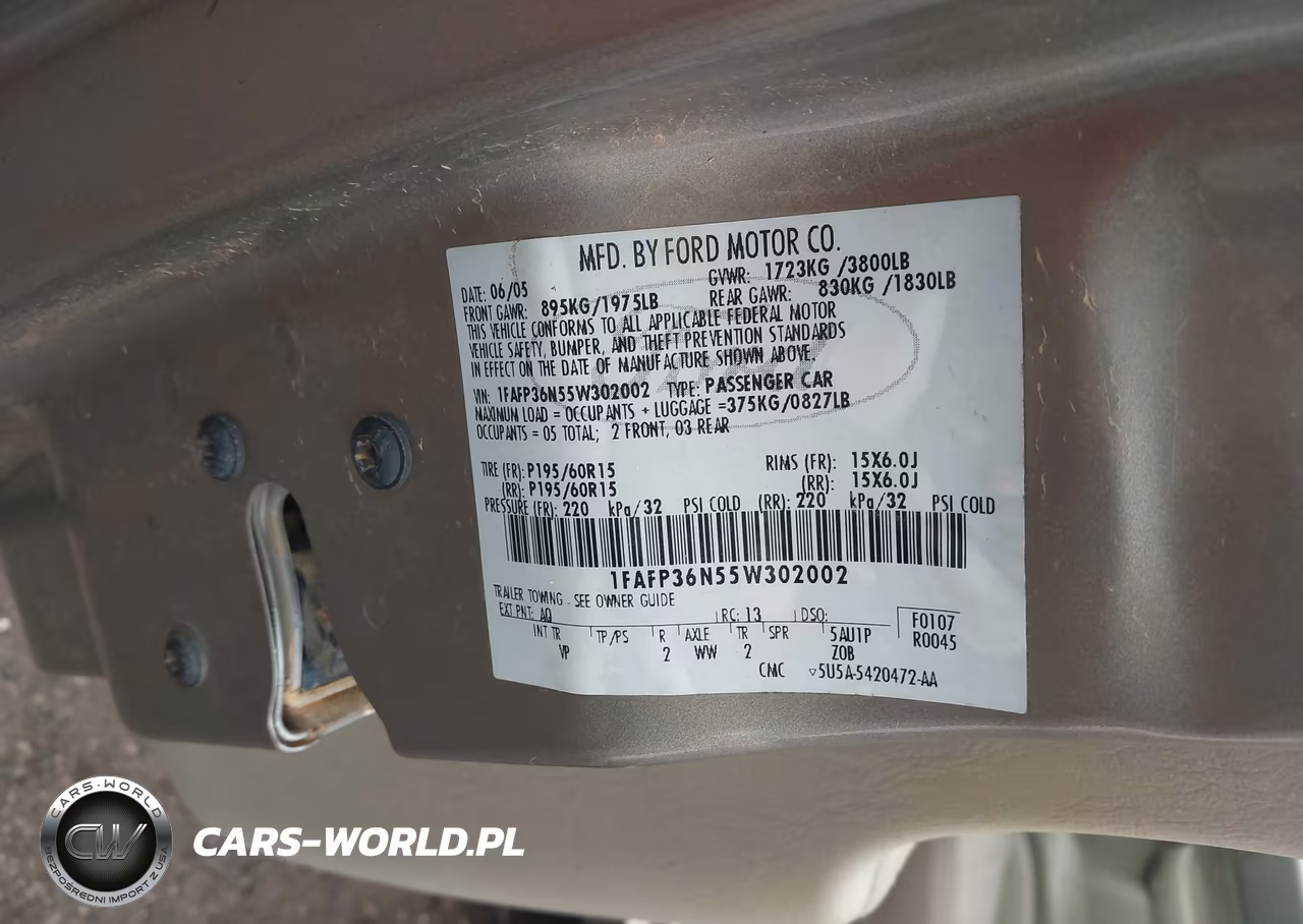 2005 Ford Focus Zxw VIN:1FAFP36N55W302002 - 9