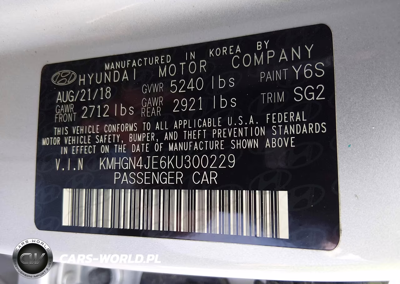 2019 Genesis G80 3.8 VIN:KMHGN4JE6KU300229 - 9