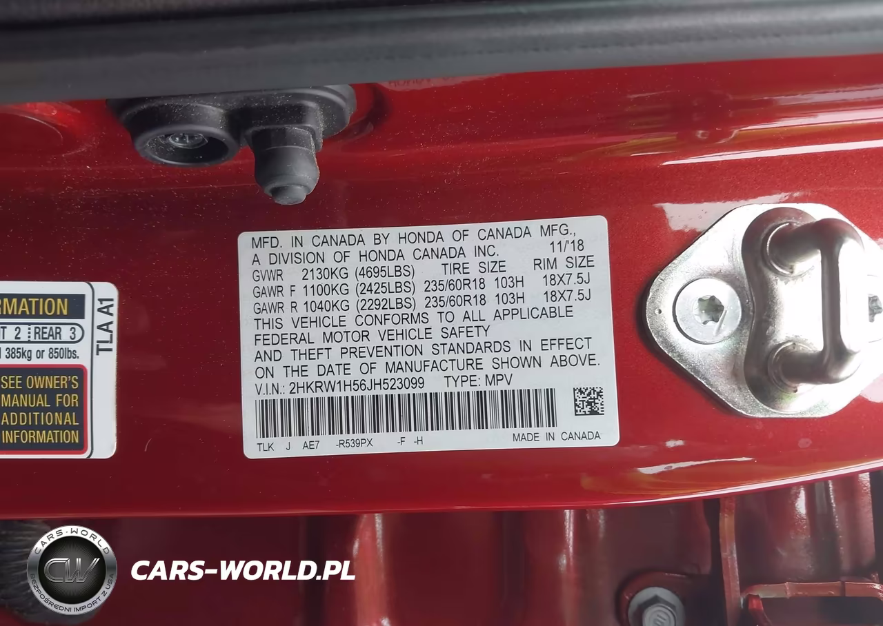 2018 Honda Cr-V Ex VIN:2HKRW1H56JH523099 - 9