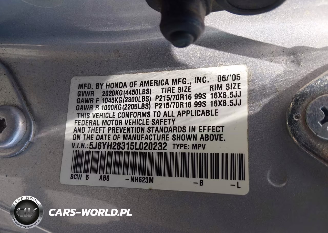 2005 Honda Element Lx VIN:5J6YH28315L020232 - 9