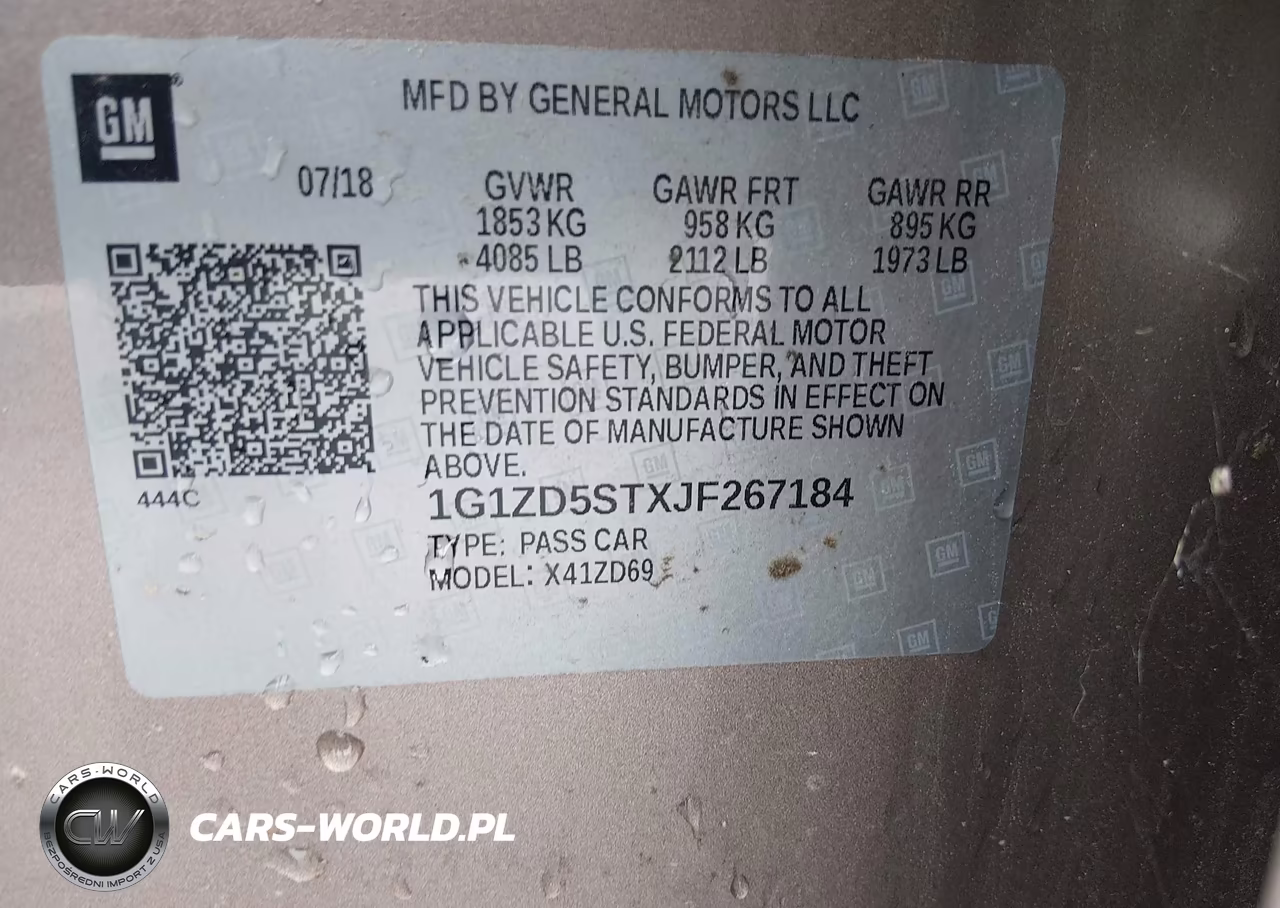 2018 Chevrolet Malibu Lt VIN:1G1ZD5STXJF267184 - 9