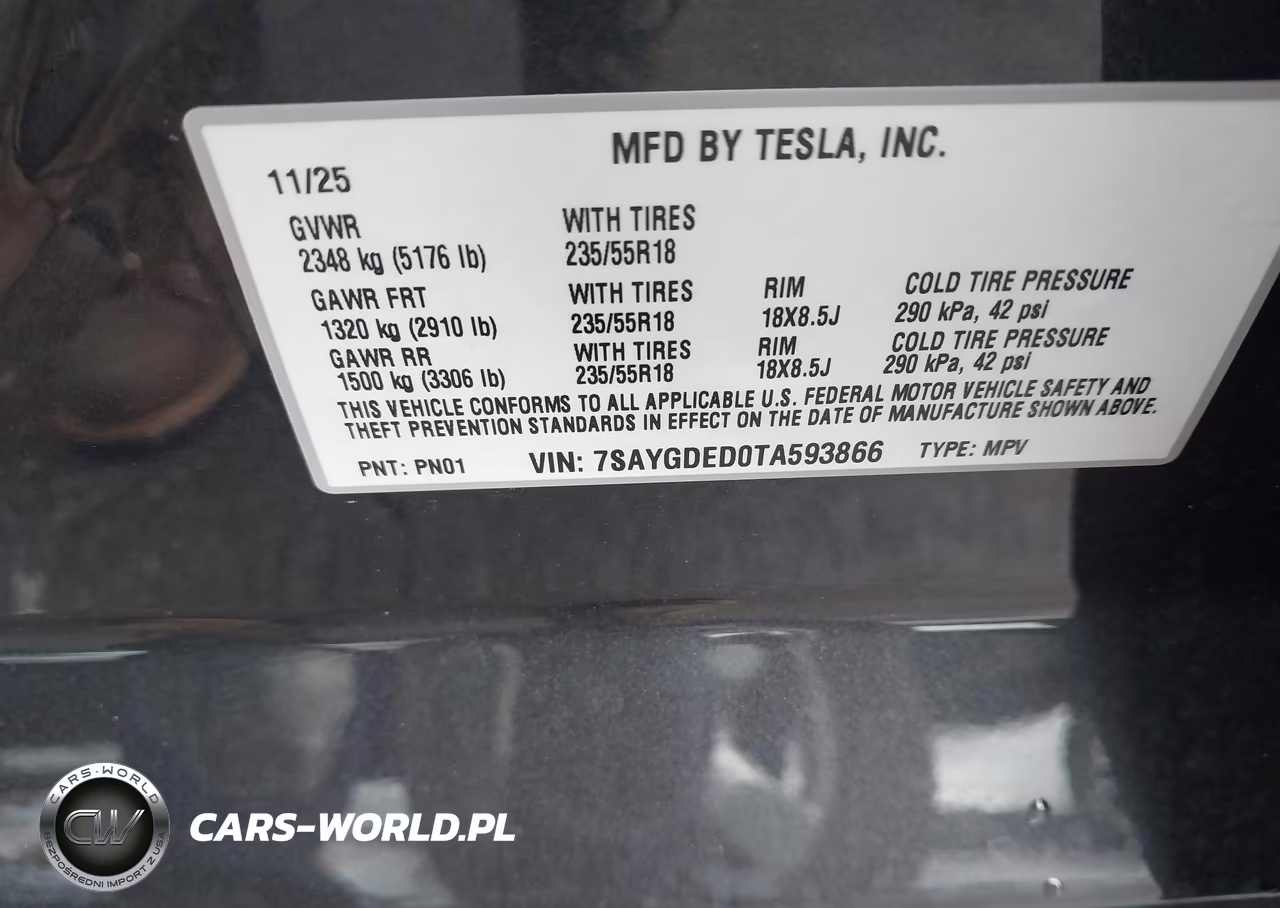 2026 Tesla Model Y Premium Rear-Wheel Drive-Rear-Wheel Drive VIN:7SAYGDED0TA593866 - 9