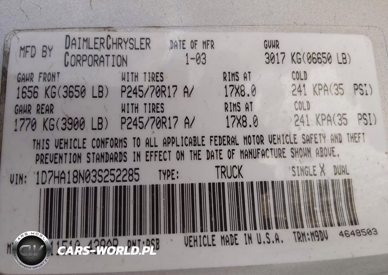 2003 Dodge Ram 1500 Slt-Laramie-St VIN:1D7HA18N03S252285 - 9