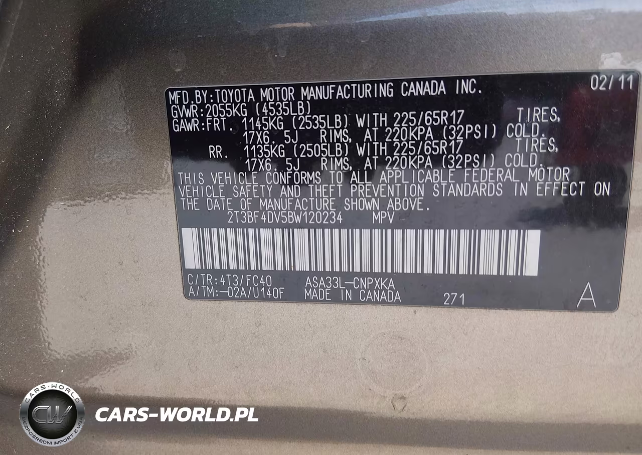 2011 Toyota Rav4 VIN:2T3BF4DV5BW120234 - 9