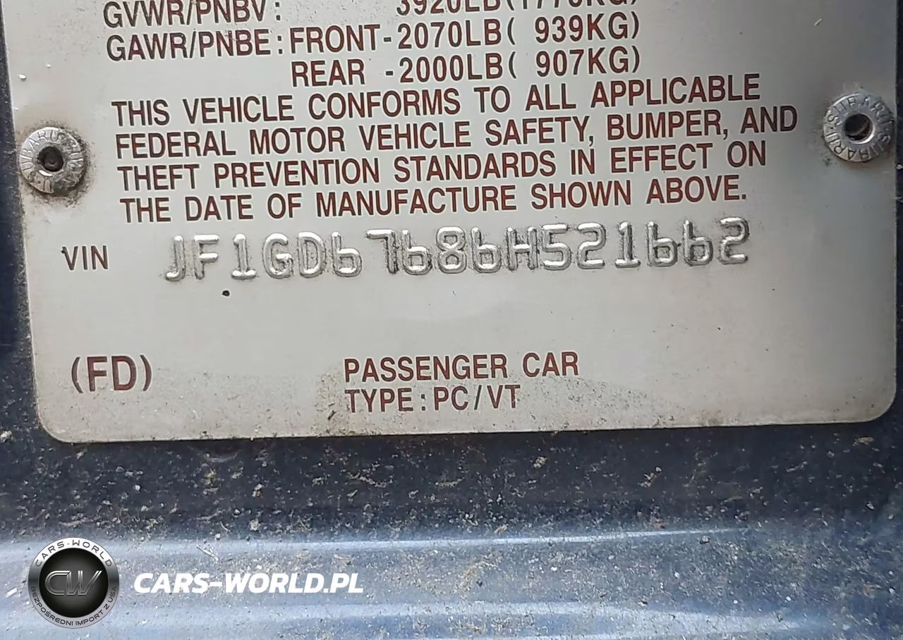 2006 Subaru Impreza 2.5I VIN:JF1GD67686H521662 - 9