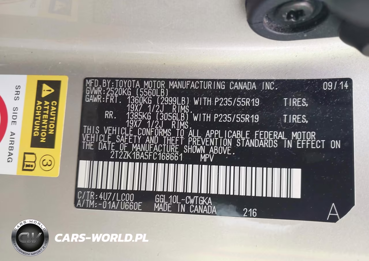 2015 Lexus Rx 350 VIN:2T2ZK1BA5FC168661 - 9