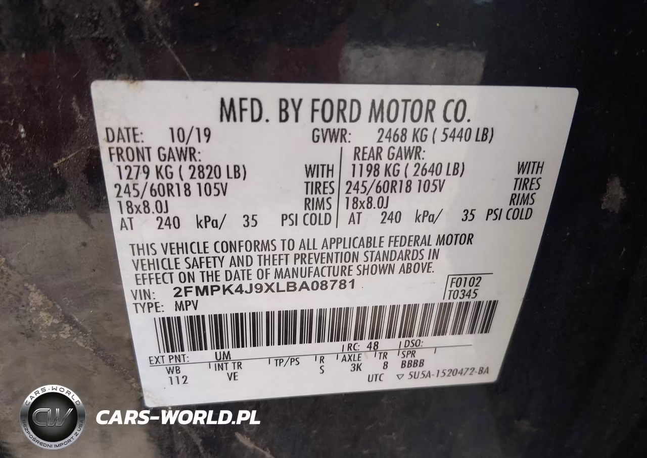 2020 Ford Edge Sel VIN:2FMPK4J9XLBA08781 - 9