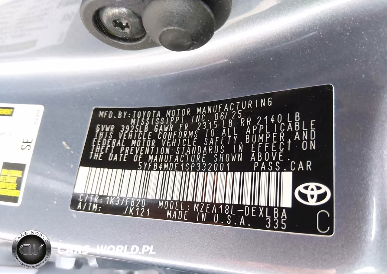 2025 Toyota Corolla Le VIN:5YFB4MDE1SP332001 - 9