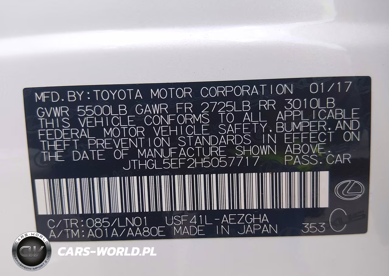 2017 Lexus Ls 460 L VIN:JTHGL5EF2H5057717 - 9