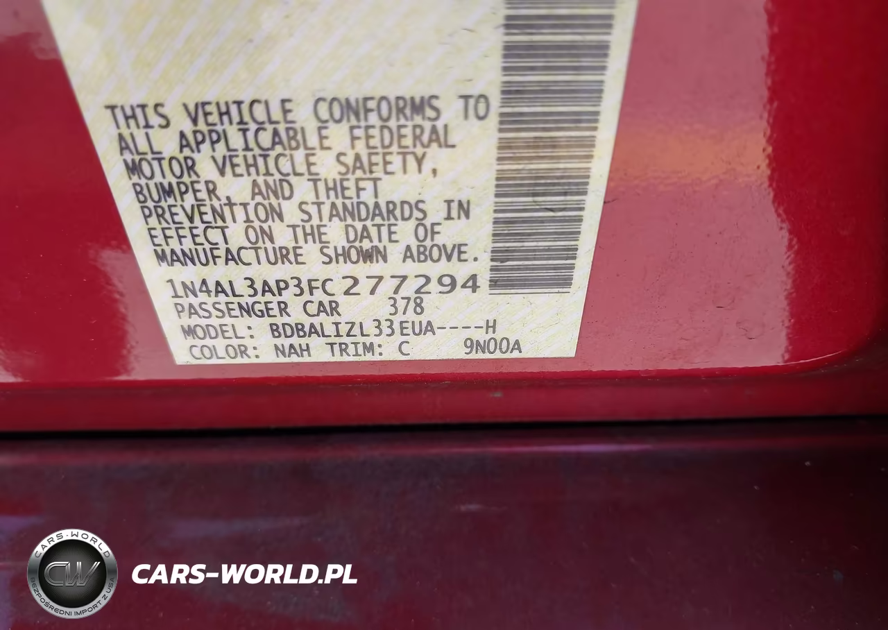 2015 Nissan Altima 2.5 Sv VIN:1N4AL3AP3FC277294 - 9