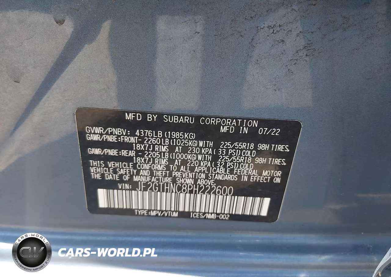 2023 Subaru Crosstrek Limited VIN:JF2GTHNC8PH222600 - 9