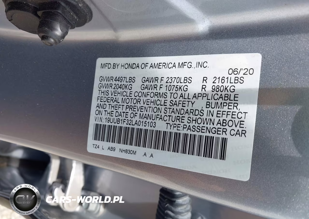 2020 Acura Tlx Standard VIN:19UUB1F32LA015103 - 9