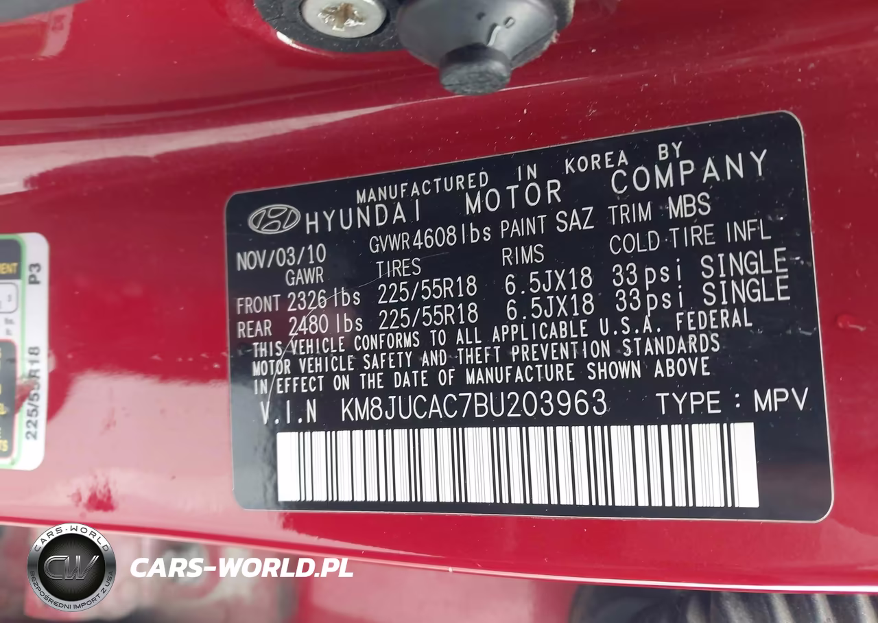 2011 Hyundai Tucson Limited VIN:KM8JUCAC7BU203963 - 9