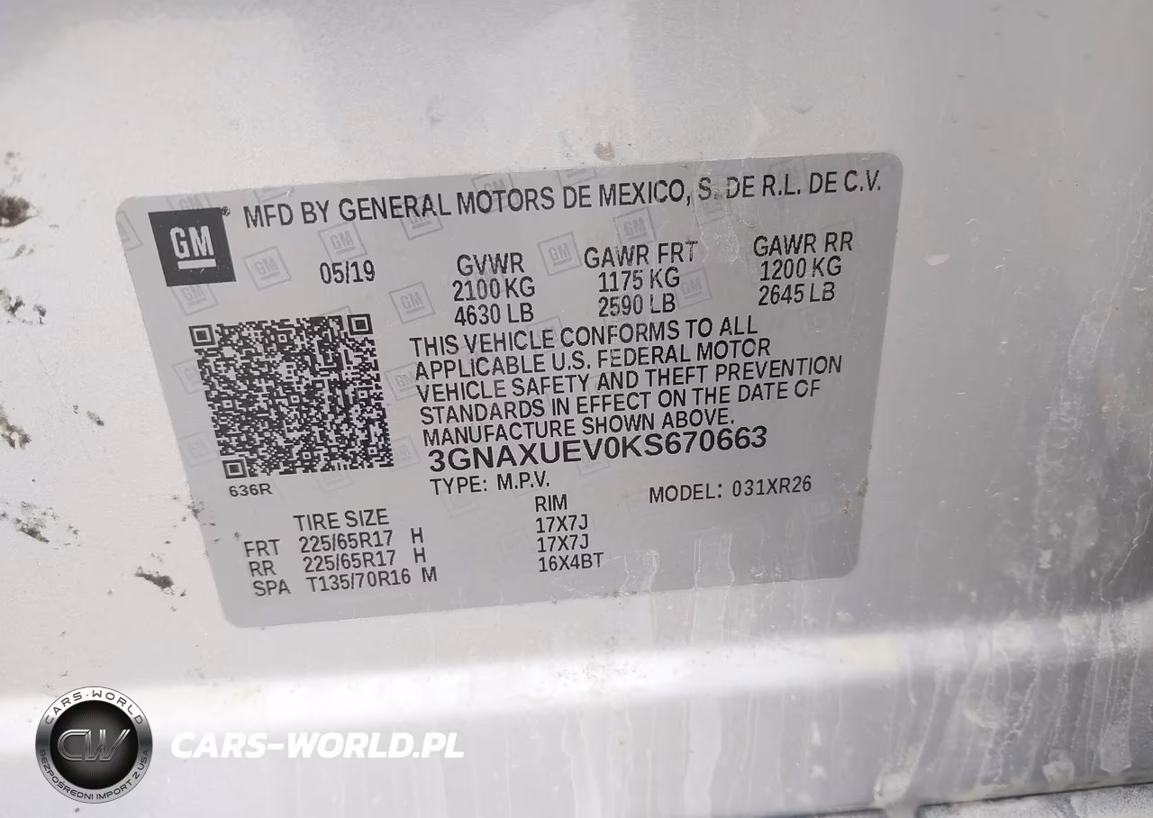 2019 Chevrolet Equinox Lt VIN:3GNAXUEV0KS670663 - 9