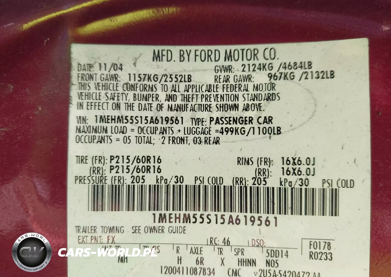 2005 Mercury Sable Ls VIN:1MEHM55S15A619561 - 9