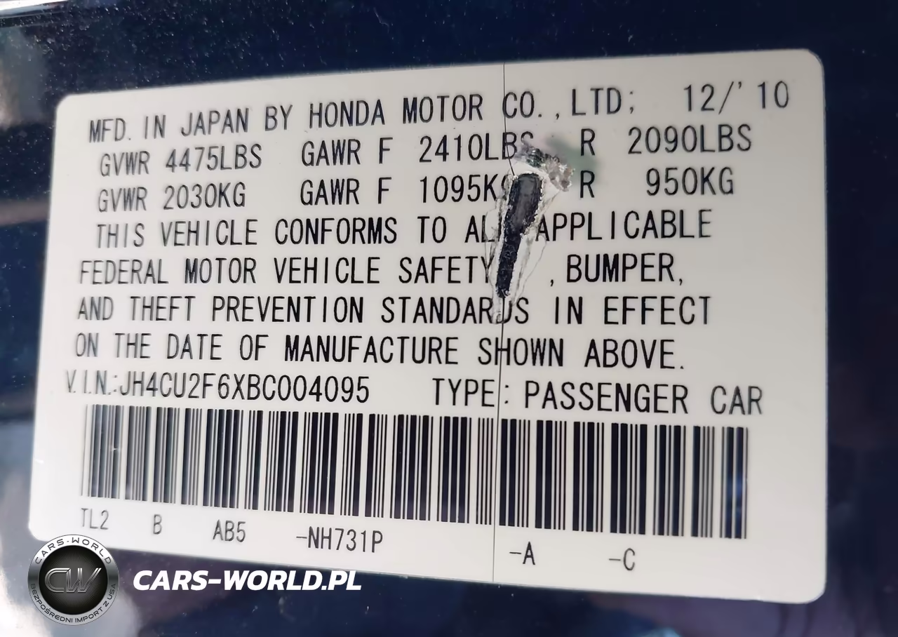 2011 Acura Tsx 2.4 VIN:JH4CU2F6XBC004095 - 9