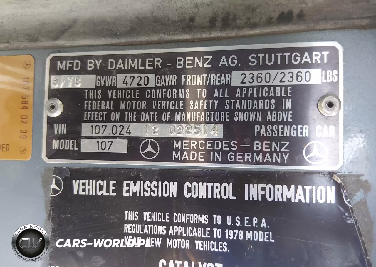 1978 Mercedes-Benz Sl 450 VIN:10702412022514 - 9