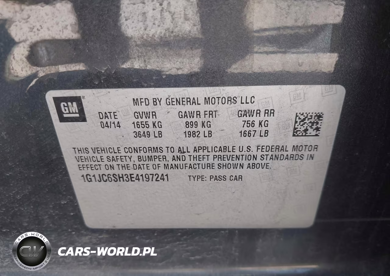 2014 Chevrolet Sonic Lt Auto VIN:1G1JC6SH3E4197241 - 9