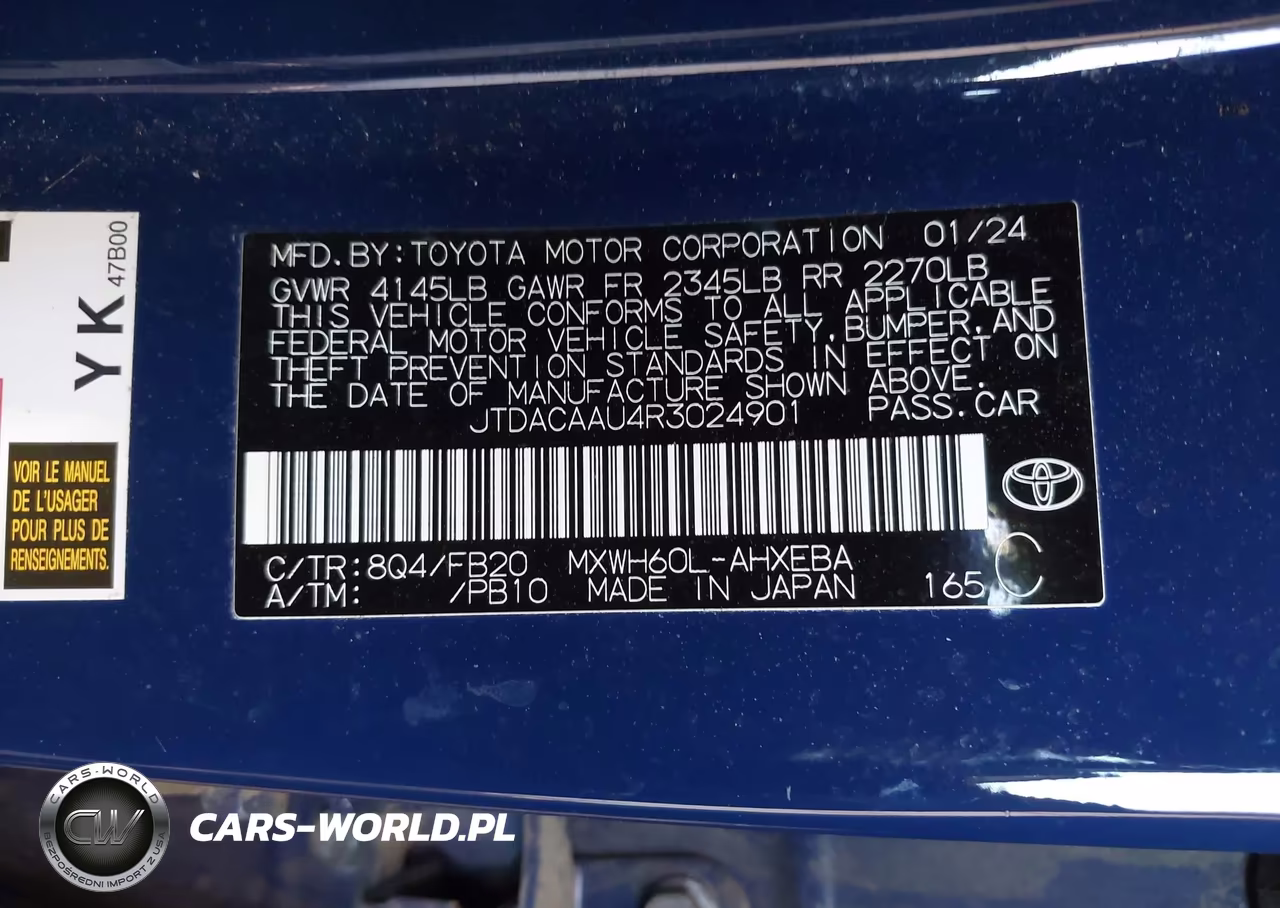 2024 Toyota Prius Le VIN:JTDACAAU4R3024901 - 9