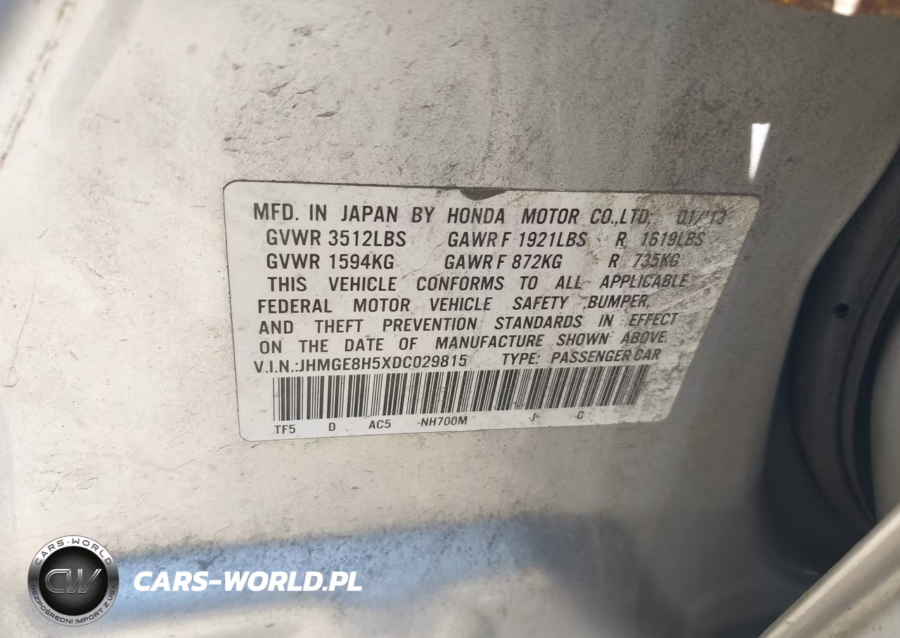 2013 Honda Fit Sport VIN:JHMGE8H5XDC029815 - 9