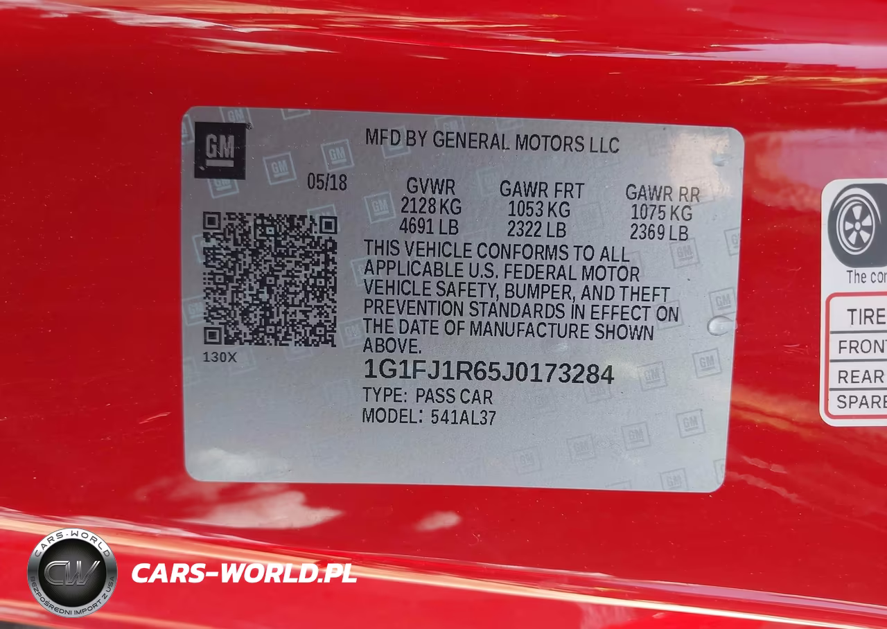 2018 Chevrolet Camaro Zl1 VIN:1G1FJ1R65J0173284 - 9
