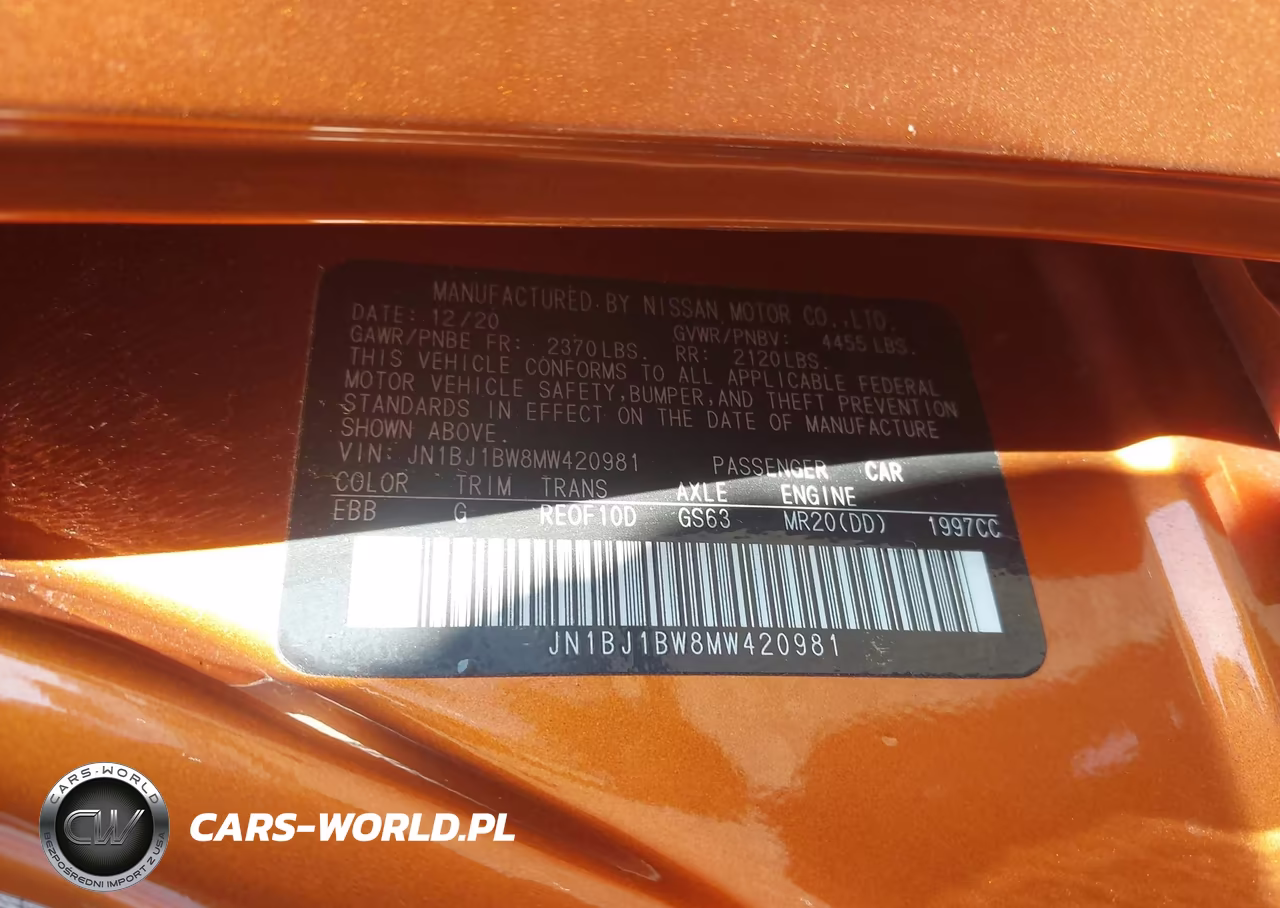 2021 Nissan Rogue Sport Sv Awd Xtronic Cvt VIN:JN1BJ1BW8MW420981 - 9