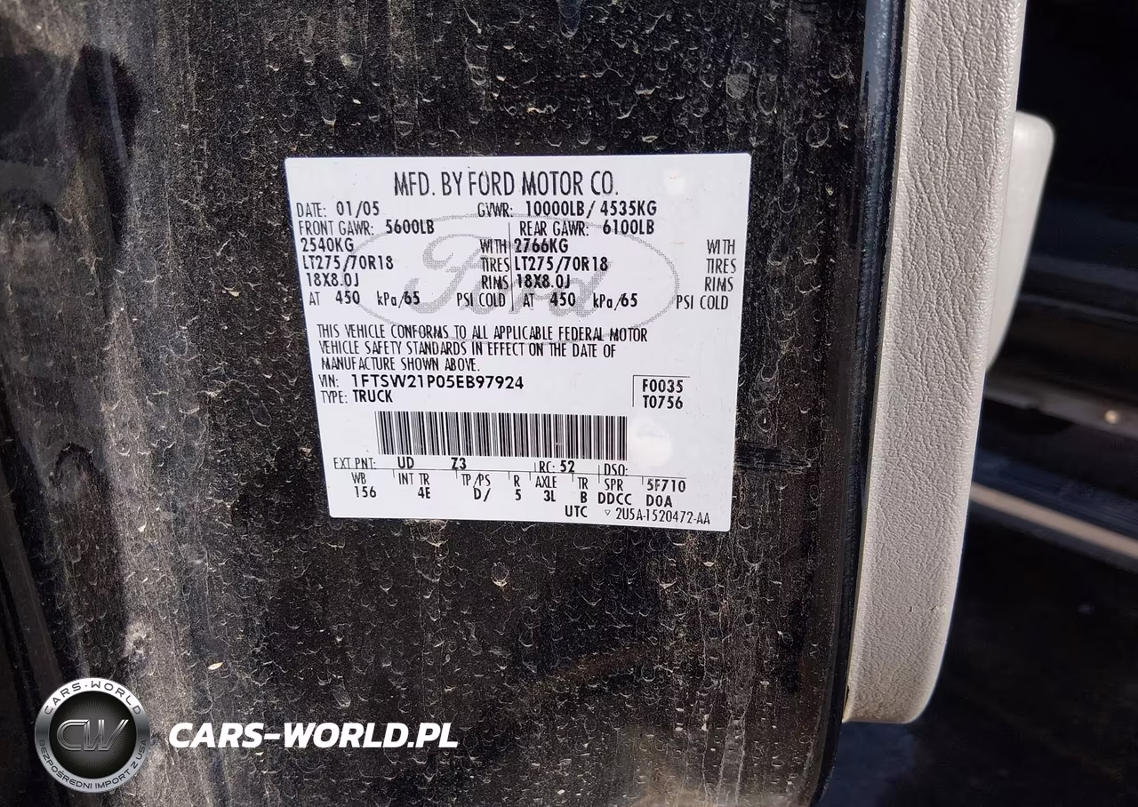 2005 Ford F-250 Lariat-Xl-Xlt VIN:1FTSW21P05EB97924 - 9