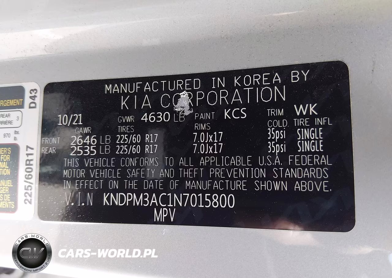 2022 Kia Sportage Lx VIN:KNDPM3AC1N7015800 - 9