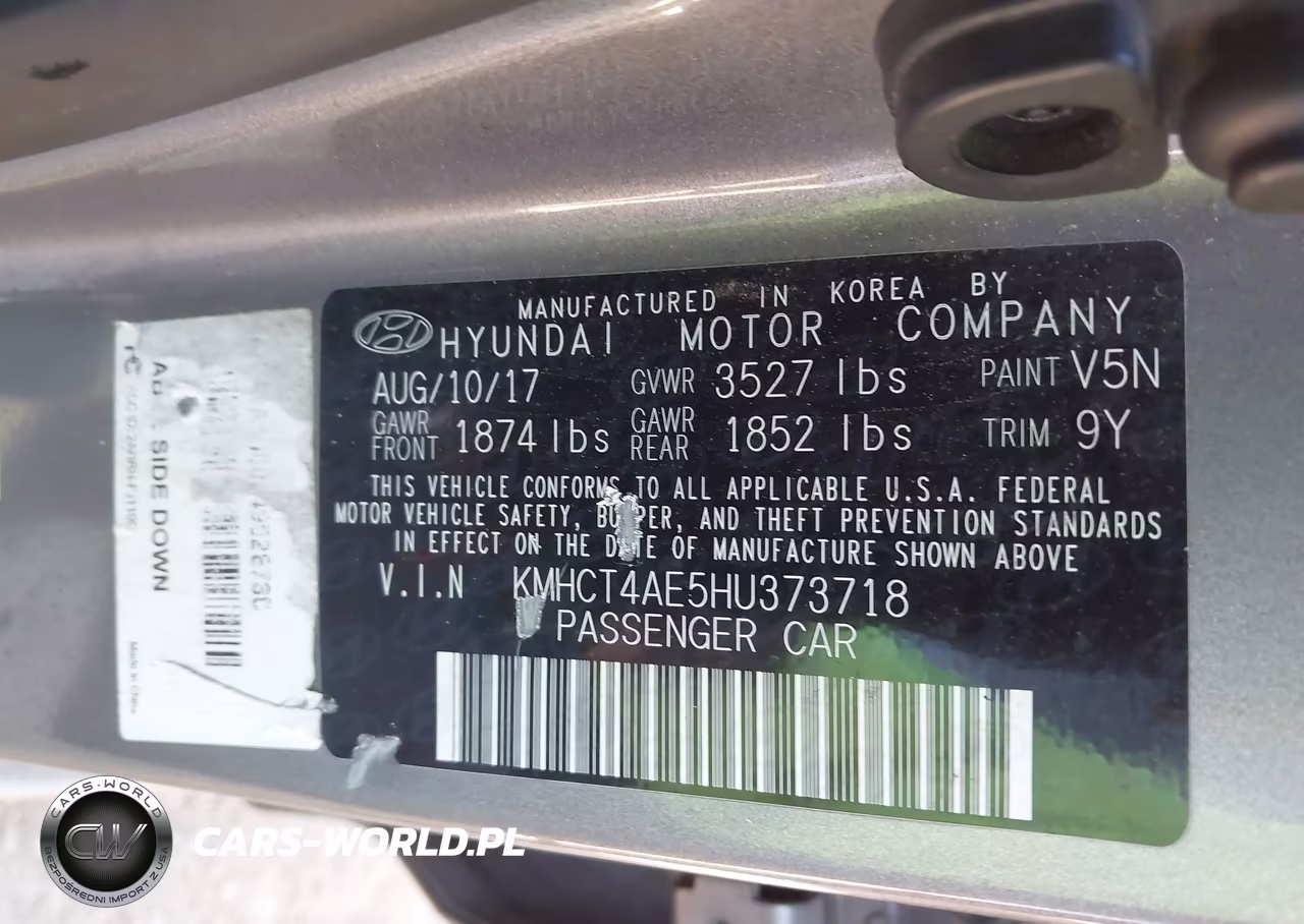 2017 Hyundai Accent Se VIN:KMHCT4AE5HU373718 - 9