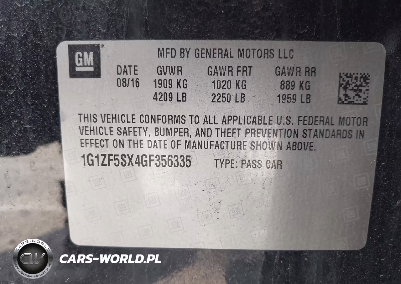 2016 Chevrolet Malibu 2Lt VIN:1G1ZF5SX4GF356335 - 9