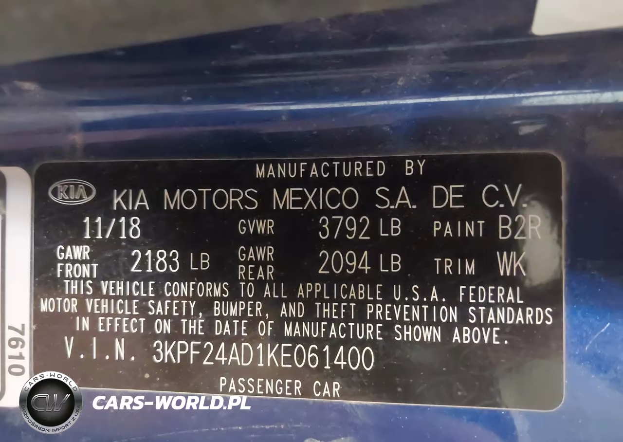 2019 Kia Forte Lxs VIN:3KPF24AD1KE061400 - 9