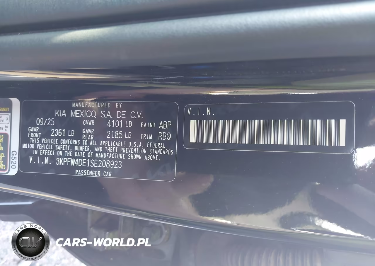 2025 Kia K4 Gt-Line VIN:3KPFW4DE1SE208923 - 9