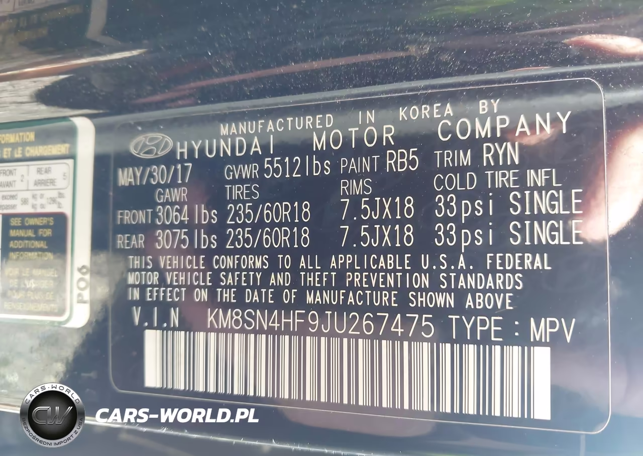 2018 Hyundai Santa Fe Se VIN:KM8SN4HF9JU267475 - 9