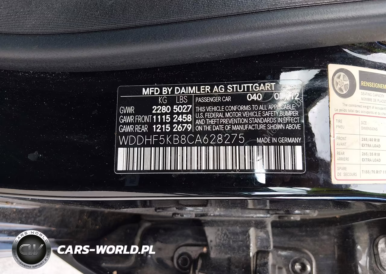 2012 Mercedes-Benz E 350 VIN:WDDHF5KB8CA628275 - 9