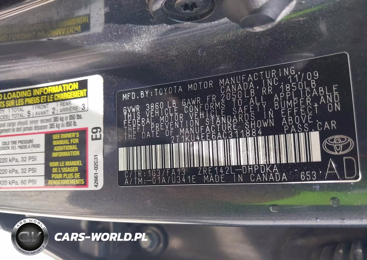 2010 Toyota Matrix VIN:2T1KU4EE6AC311884 - 9