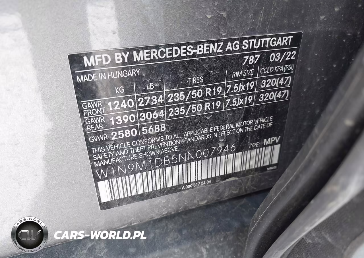 2022 Mercedes-Benz Eqb 350 Suv 4Matic VIN:W1N9M1DB5NN007946 - 9