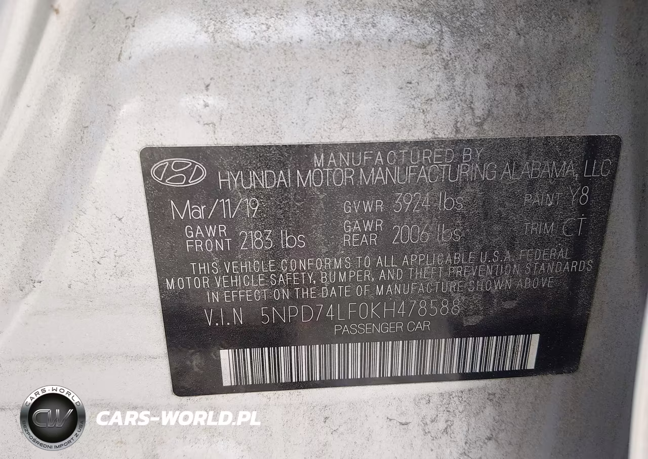 2019 Hyundai Elantra Se VIN:5NPD74LF0KH478588 - 9