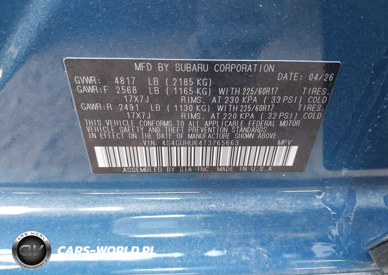 2026 Subaru Crosstrek Wilderness VIN:4S4GUHU64T3765663 - 9