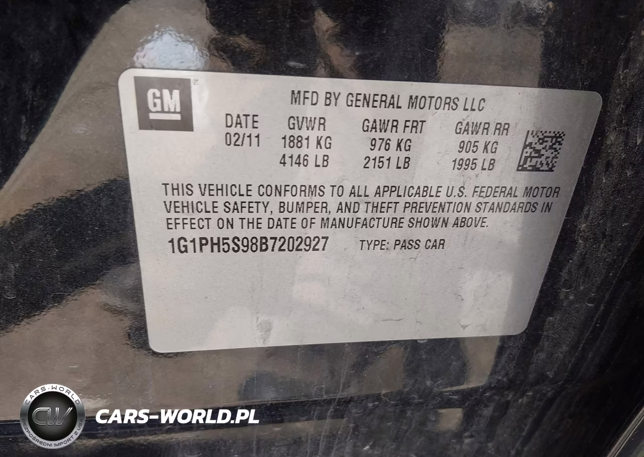 2011 Chevrolet Cruze Ltz VIN:1G1PH5S98B7202927 - 9