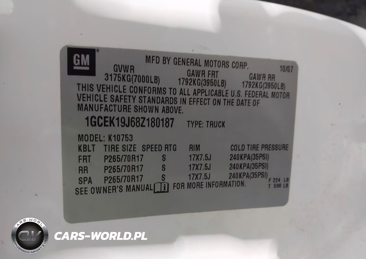 2008 Chevrolet Silverado 1500 Lt1 VIN:1GCEK19J68Z180187 - 9