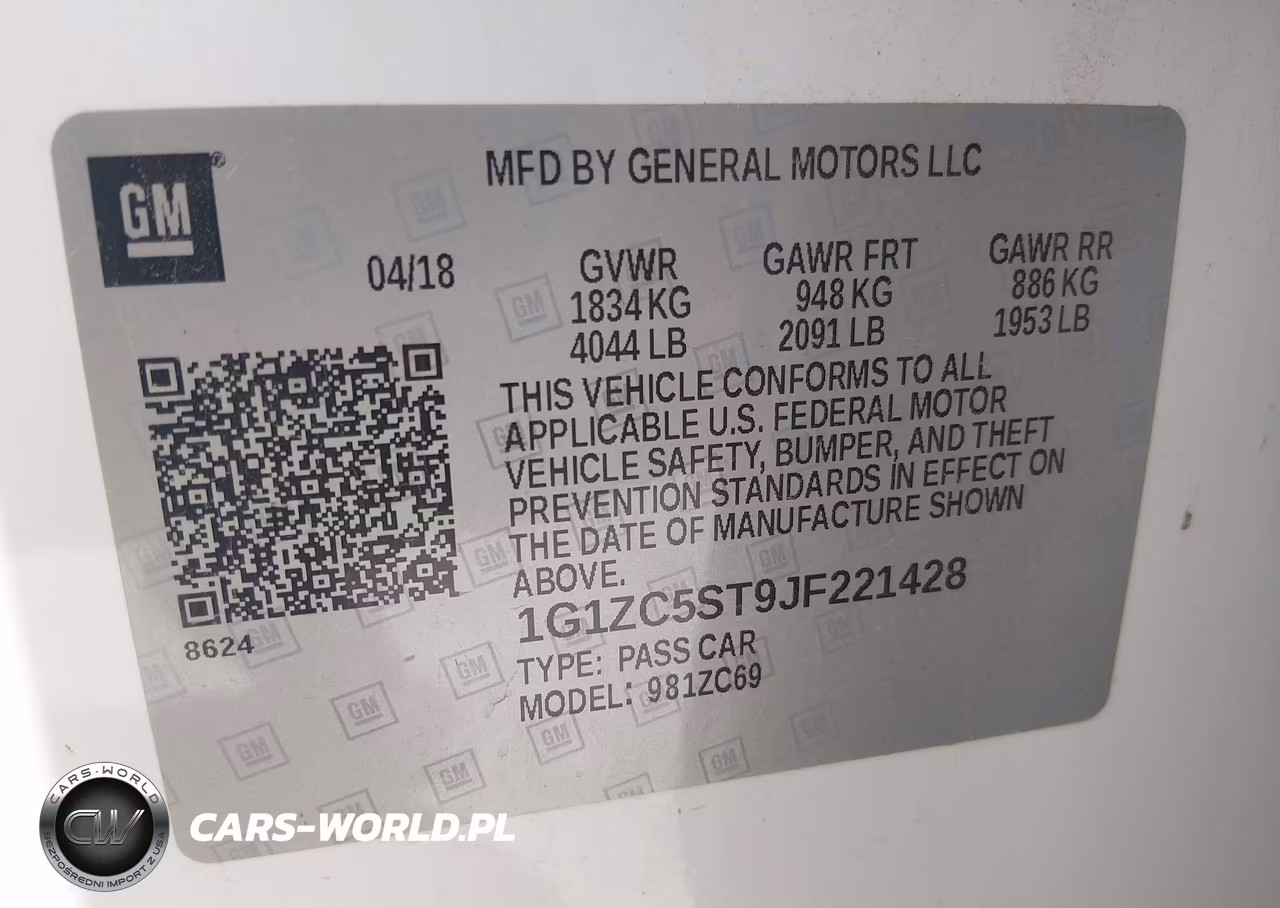 2018 Chevrolet Malibu 1Fl VIN:1G1ZC5ST9JF221428 - 9