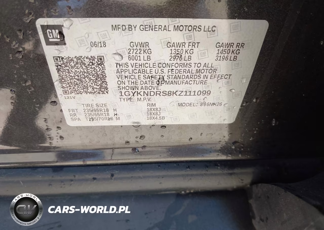2019 Cadillac Xt5 Luxury VIN:1GYKNDRS8KZ111099 - 9