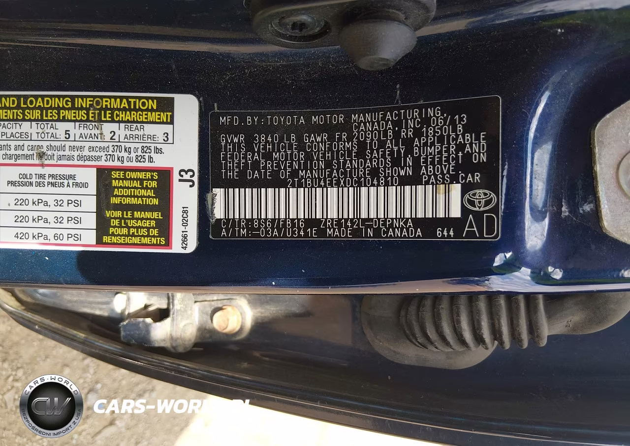 2013 Toyota Corolla Le VIN:2T1BU4EEXDC104810 - 9