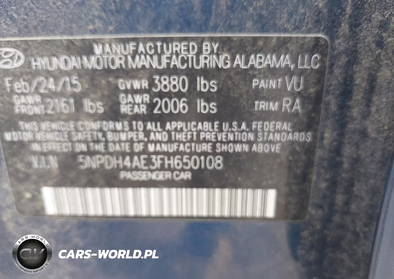2015 Hyundai Elantra Se VIN:5NPDH4AE3FH650108 - 9