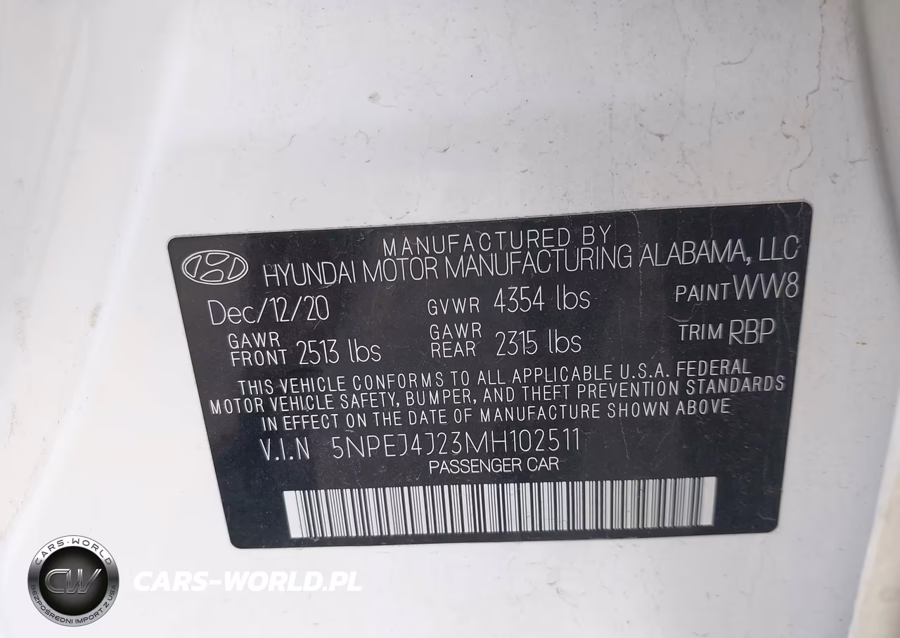 2021 Hyundai Sonata Sel Plus VIN:5NPEJ4J23MH102511 - 9