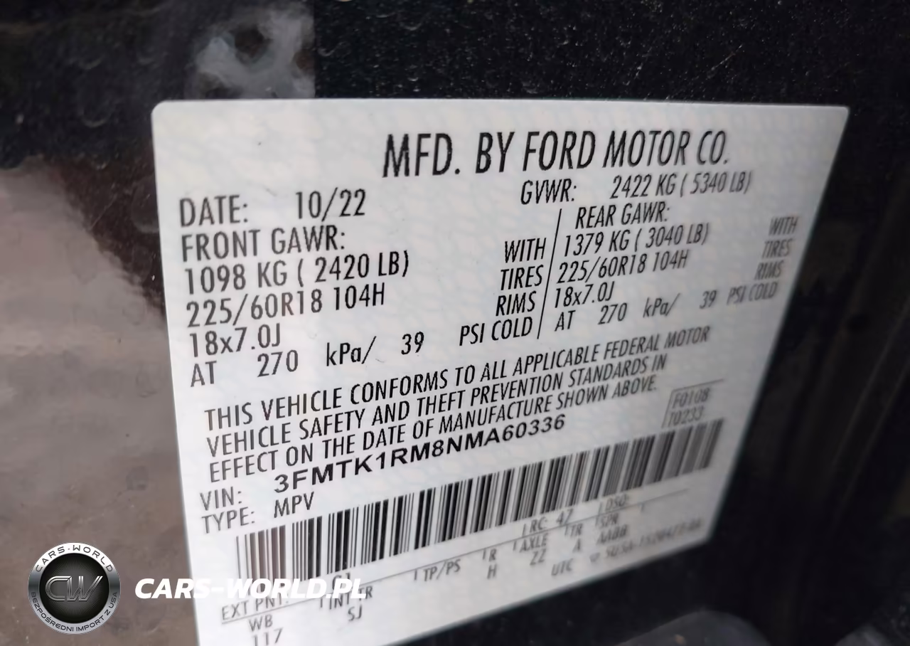 2022 Ford Mustang Mach-E Select VIN:3FMTK1RM8NMA60336 - 9